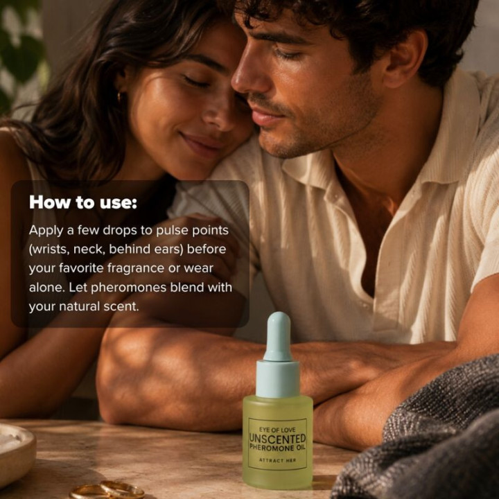 EYE OF LOVE - ÓLEO PERFUMADO COM FEROMÔNIOS PARA HOMENS. SEM FRAGRÂNCIA. 20 ML