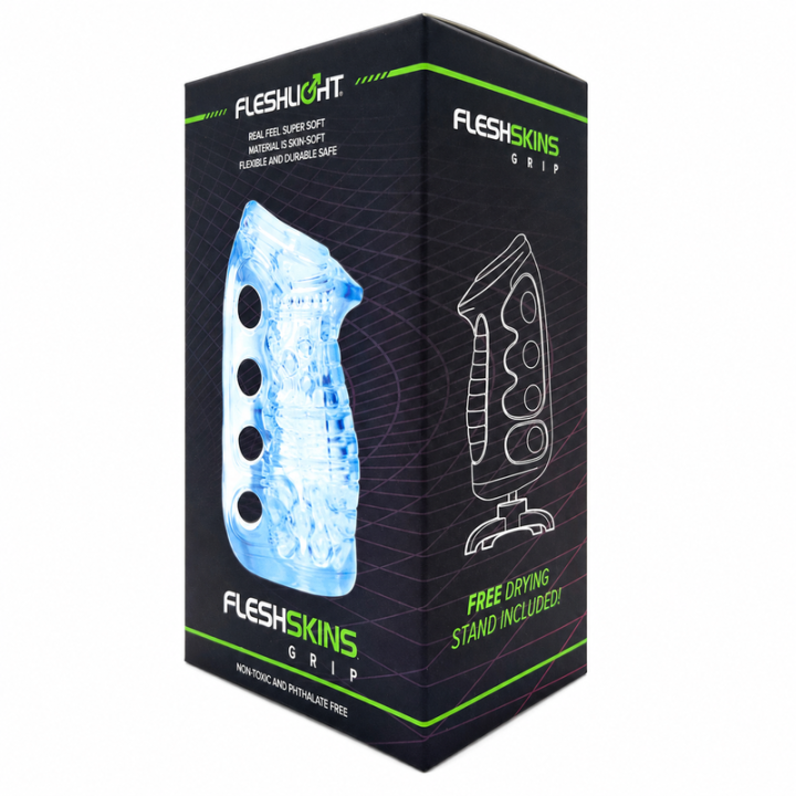 FLESHLIGHT – FLESHSKINS GRIP BLUE ICE MASTURBADOR MANUAL MASCULINO AZUL