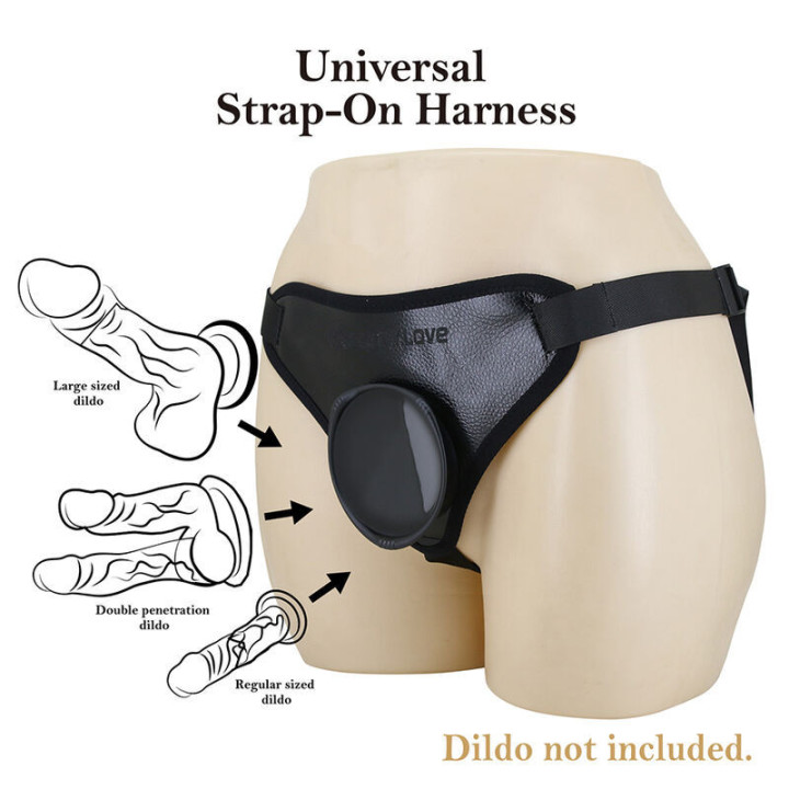 PRETTY LOVE - ARNÊS UNIVERSAL COM STRAP-ON PRETO
