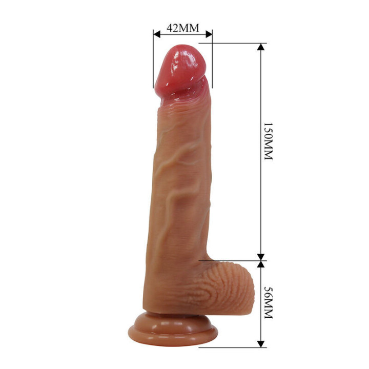 PRETTY LOVE - ARNÊS YETI COM DILDO DE VENTOSA EM FORMATO DE CARNE