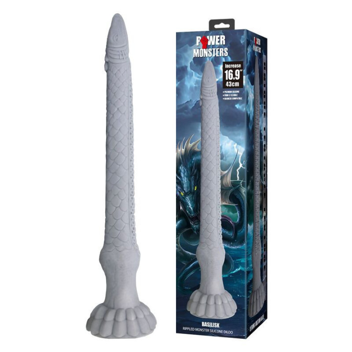 POWER MONSTERS - DILDO DE SILICONE BASILISK FANTASY 43 CM Ø 5 CM