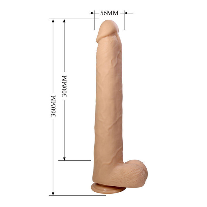 PRETTY LOVE - DANY DILDO FLEXÍVEL REALISTA COM VENTOSA 36 CM -Ø- 5.6 CM