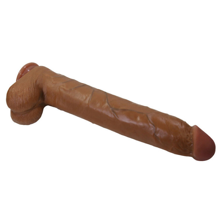 PRETTY LOVE - DANY DILDO FLEXÍVEL REALISTA COM VENTOSA 36 CM -Ø- 5.6 CM MARROM