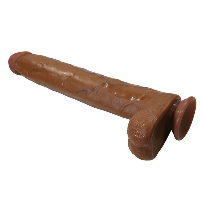 PRETTY LOVE - DANY DILDO FLEXÍVEL REALISTA COM VENTOSA 36 CM -Ø- 5.6 CM MARROM