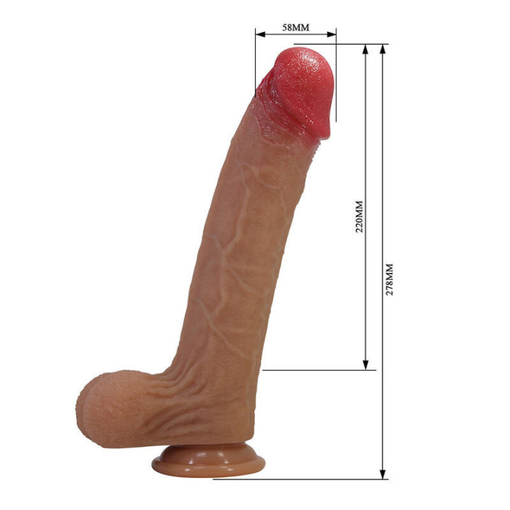 PRETTY LOVE - ORSEN DILDO DE SILICONE REALISTA COM VENTOSA 27.7 CM Ø 5 CM