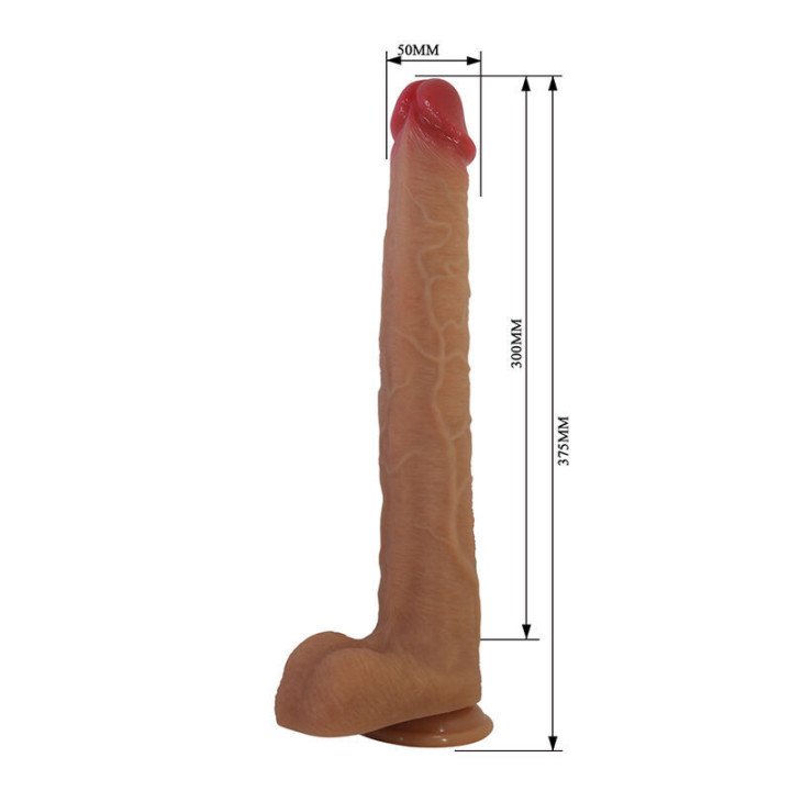 PRETTY LOVE - TERIN PLUS DILDO DE SILICONE REALISTA COM VENTOSA 37.6 CM Ø 5.5 CM