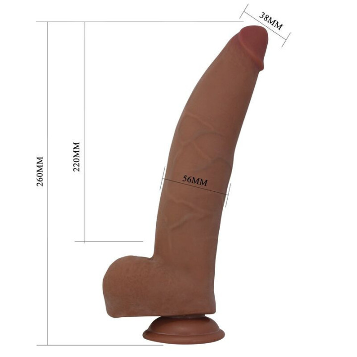 PRETTY LOVE - ULRIC DILDO FLEXÍVEL REALISTA 26 CM Ø 5.5 CM TPE MARROM