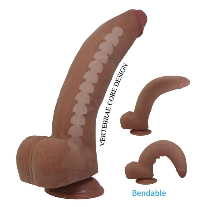 PRETTY LOVE - ULRIC DILDO FLEXÍVEL REALISTA 26 CM Ø 5.5 CM TPE MARROM