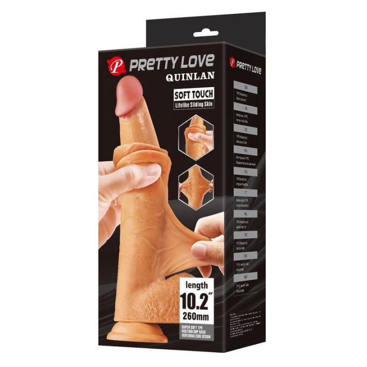 PRETTY LOVE - DILDO REALISTA QUINLAN 26 CM Ø 5.5 CM NATURAL
