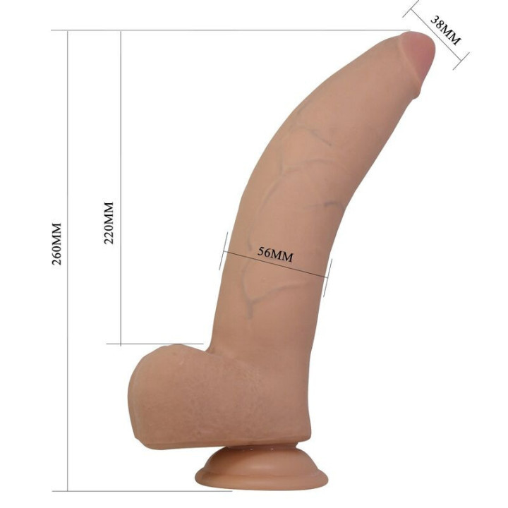 PRETTY LOVE - DILDO REALISTA QUINLAN 26 CM Ø 5.5 CM NATURAL