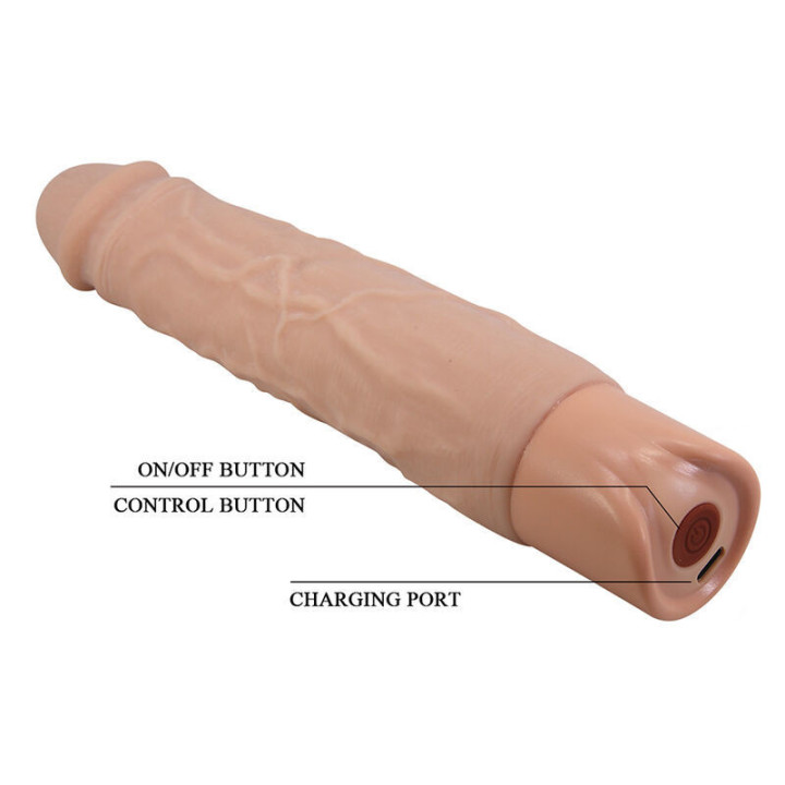 PRETTY LOVE - KESSLER DILDO VIBRATÓRIO REALISTA COM 10 MODOS DE VIBRAÇÃO E 10 NÍVEIS DE PROFUNDIDADE. 22 CM NATURAL