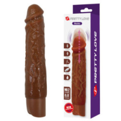 PRETTY LOVE - KESSLER VIBRADOR REALISTA COM 10 MODOS DE VIBRAÇÃO E 10 INTENSIDADES, 22 CM, MARROM