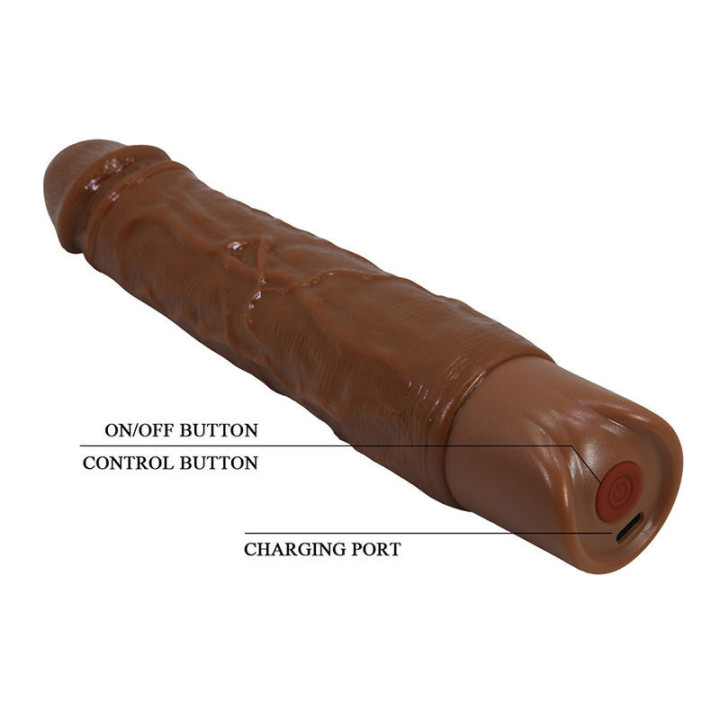 PRETTY LOVE - KESSLER VIBRADOR REALISTA COM 10 MODOS DE VIBRAÇÃO E 10 INTENSIDADES. 22 CM. MARROM