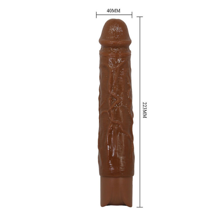 PRETTY LOVE - KESSLER VIBRADOR REALISTA COM 10 MODOS DE VIBRAÇÃO E 10 INTENSIDADES. 22 CM. MARROM