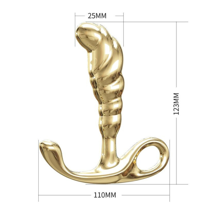 PRETTY LOVE - MASSAGEADOR DE PRÓSTATA JACK EM LIGA DE ZINCO DOURADO