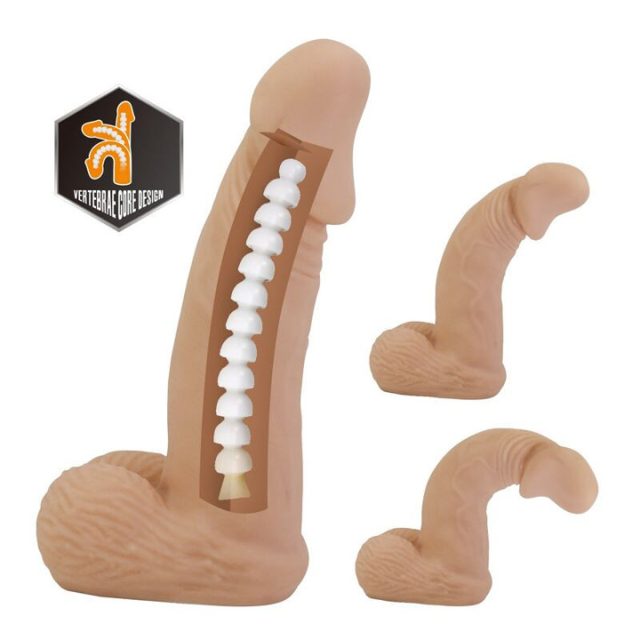 PRETTY LOVE - ARNÊS ZANE COM DILDO FLEXÍVEL 17 CM Ø 4.3 CM NATURAL