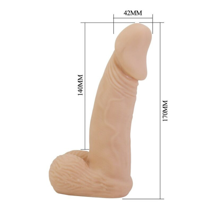 PRETTY LOVE - ARNÊS ZANE COM DILDO FLEXÍVEL 17 CM Ø 4.3 CM NATURAL