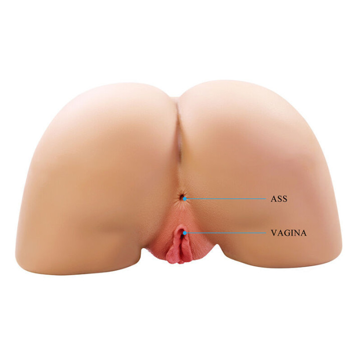 CRAZY BULL - OLIVIA MASTURBADOR VIBRATÓRIO DUPLO VAGINAL E ANAL CARNE