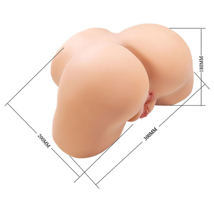 CRAZY BULL - OLIVIA MASTURBADOR VIBRATÓRIO DUPLO VAGINAL E ANAL CARNE