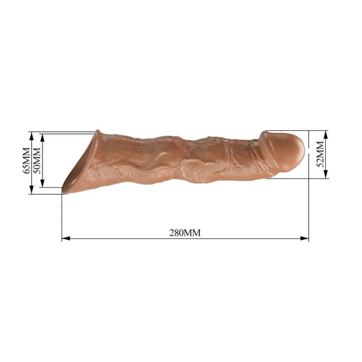 PRETTY LOVE - MANGA EXTENSORA DE PÊNIS AJUSTÁVEL 28 CM Ø 4.5 CM MARROM