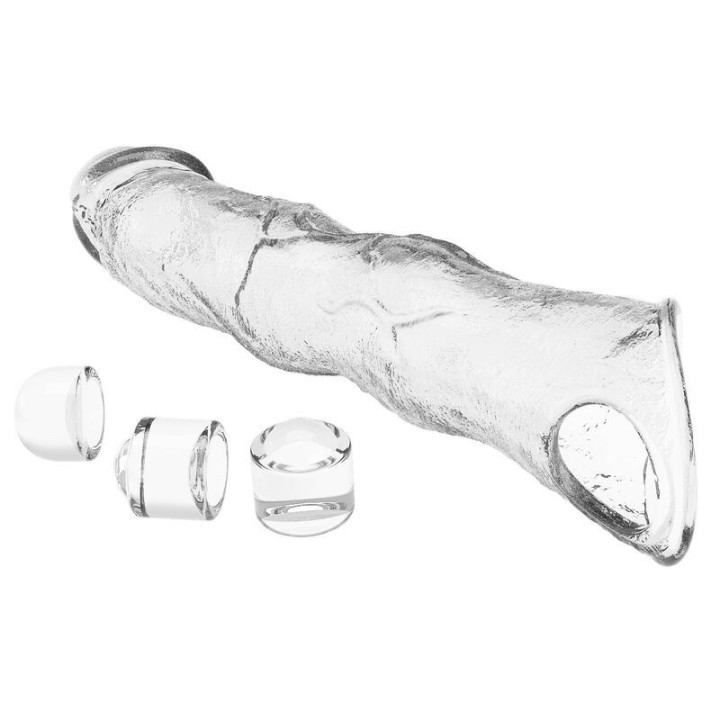 PRETTY LOVE - CAPA EXTENSORA DE PÊNIS AJUSTÁVEL 28 CM Ø 4.5 CM TRANSPARENTE