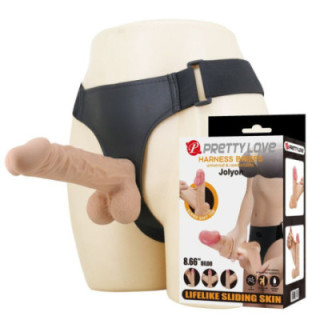 PRETTY LOVE - ARNÊS JOLYON COM DILDO FLEXÍVEL 22 CM Ø 4.8 CM NATURAL