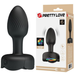 PRETTY LOVE - PLUG ANAL VIBRATÓRIO RECARREGÁVEL COM 10 MODOS - PRETO