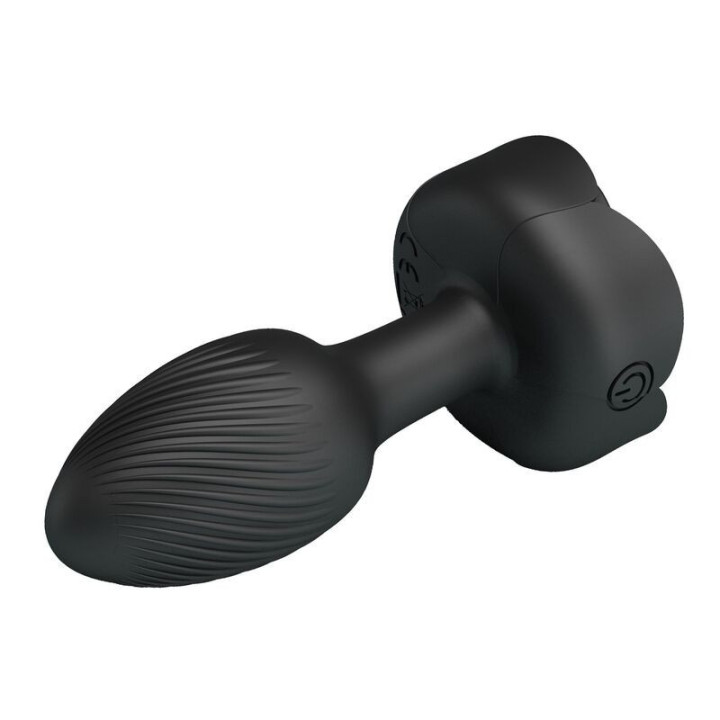PRETTY LOVE - PLUG ANAL VIBRATÓRIO RECARREGÁVEL COM 10 MODOS - PRETO