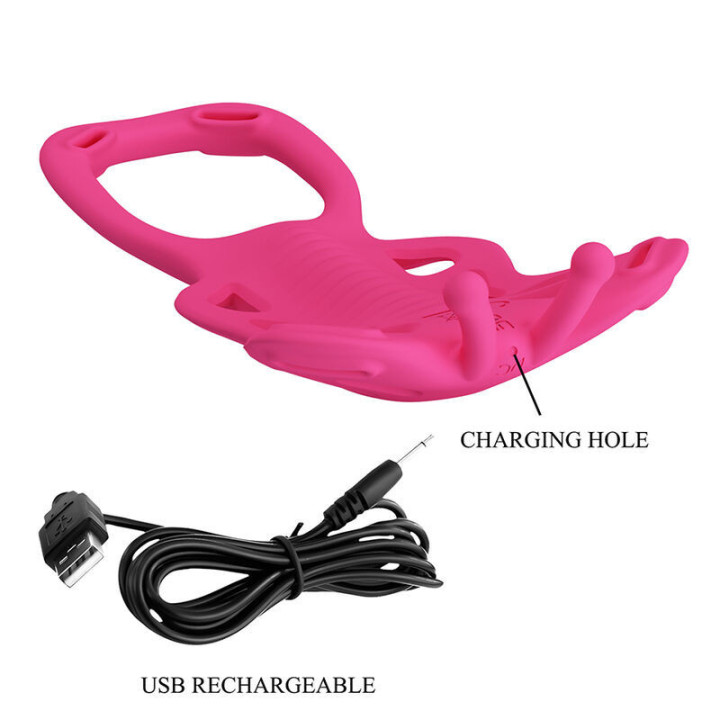 PRETTY LOVE - MASSAGEADOR DE CALCINHA ROSA COM CONTROLE POR APLICATIVO DE BORBOLETA