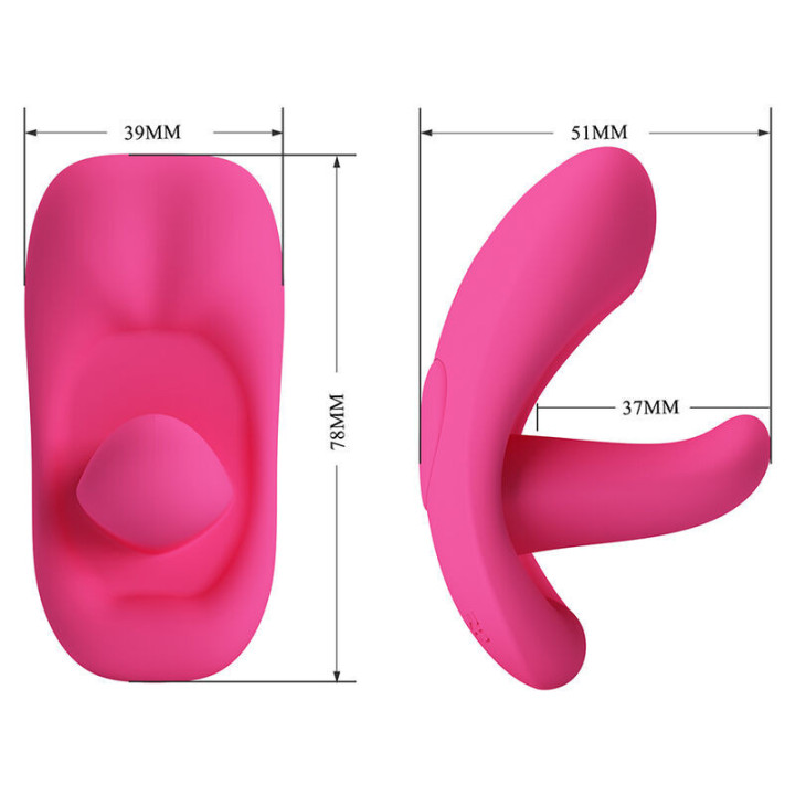 PRETTY LOVE - MASSAGEADOR HAZELYNN COM 12 FUNÇÕES E CONTROLE POR APLICATIVO (ROSA)