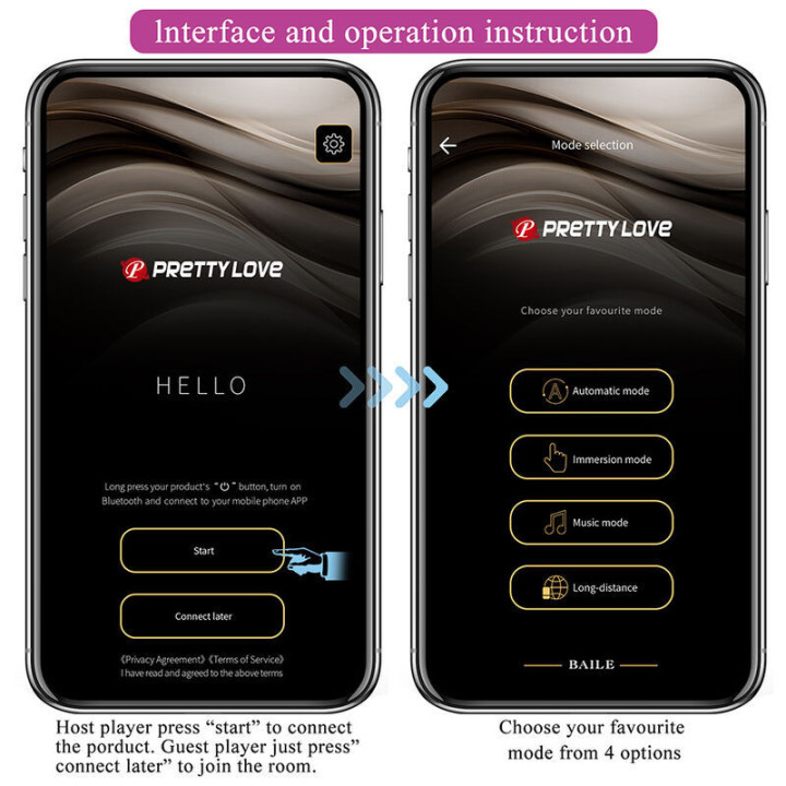 PRETTY LOVE - MASSAGEADOR HAZELYNN COM 12 FUNÇÕES E CONTROLE POR APLICATIVO (ROSA)