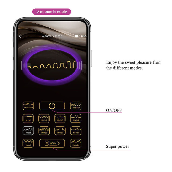 PRETTY LOVE - MASSAGEADOR HAZELYNN COM 12 FUNÇÕES E CONTROLE POR APLICATIVO (ROSA)