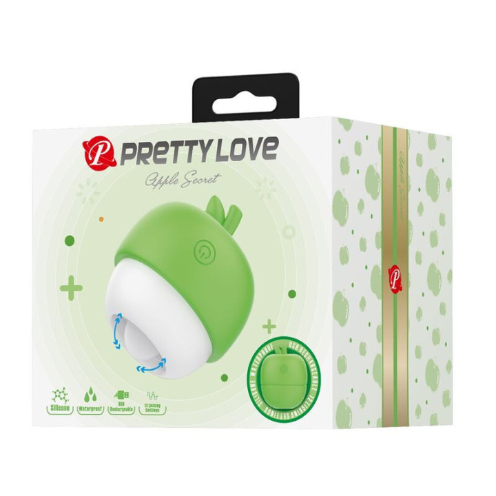 PRETTY LOVE - ESTIMULADOR CLITORIANO RECARREGÁVEL COM EFEITO DE LÍNGUA VERDE