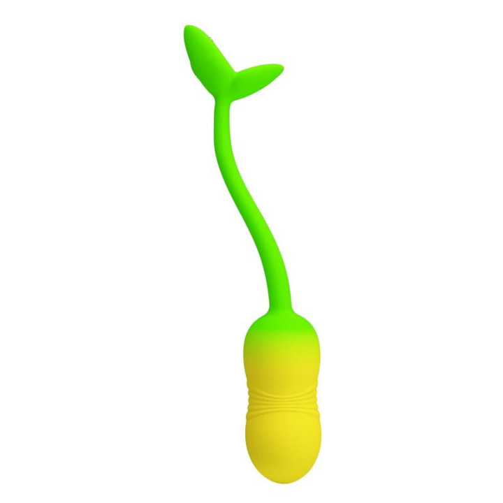 PRETTY LOVE - OVO VIBRATÓRIO COM CONTROLE POR APLICATIVO PULSEN. 12 FUNÇÕES. RECARREGÁVEL VIA USB. VERDE-AMARELO
