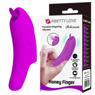 PRETTY LOVE - VIBRADOR DE DEDO RECARREGÁVEL PETERSON HONEY FINGER ROXO