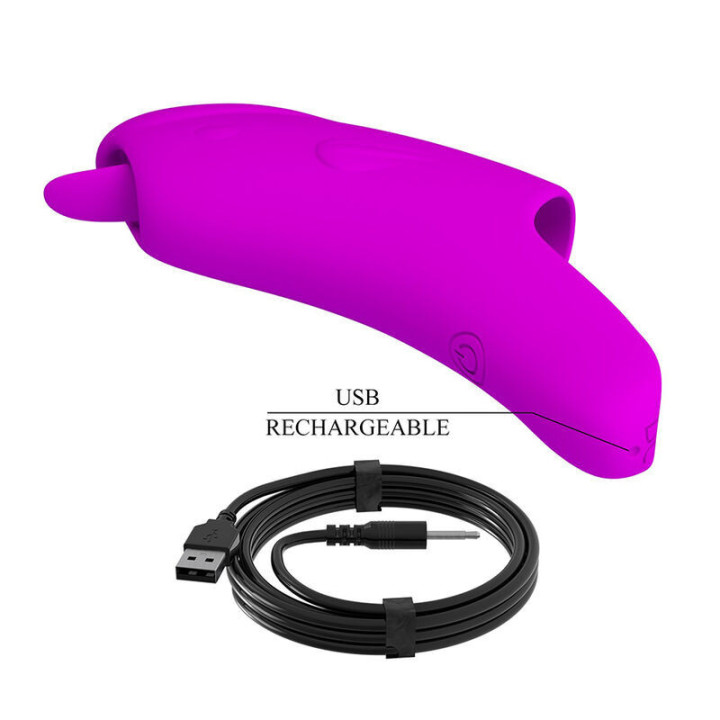PRETTY LOVE - VIBRADOR DE DEDO RECARREGÁVEL PETERSON HONEY FINGER ROXO