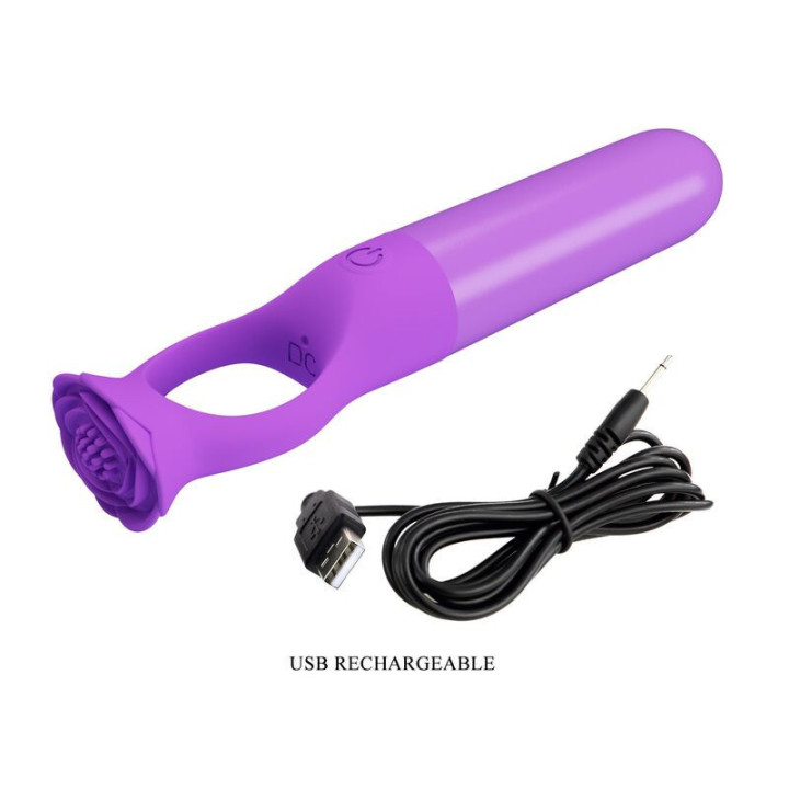 PRETTY LOVE - MINI VIBRADOR MASSAGEADOR RECARREGÁVEL GIANA ROXO