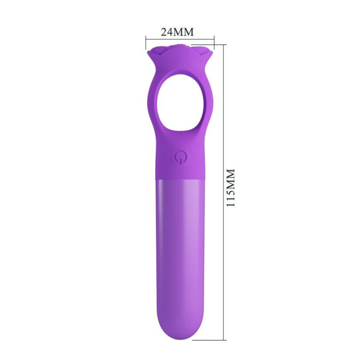PRETTY LOVE - MINI VIBRADOR MASSAGEADOR RECARREGÁVEL GIANA ROXO