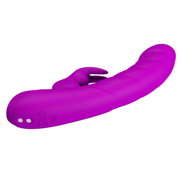 PRETTY LOVE - MONICA VIBRADOR RECARREGÁVEL COM DUPLA ESTIMULAÇÃO PARA PONTO G E CLITÓRIS ROXO