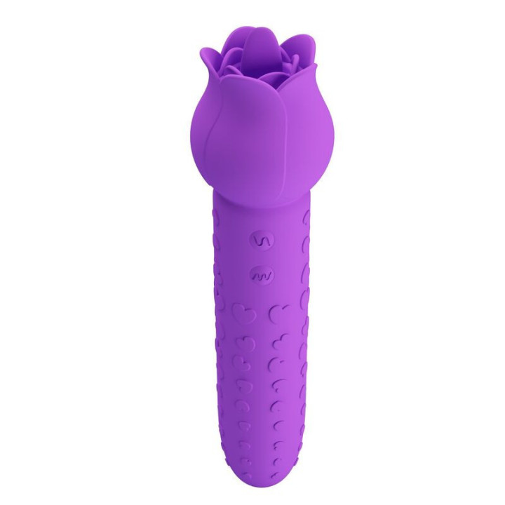 PRETTY LOVE - Vibrador estimulador oral e clitoriano recarregável DANNELL. roxo