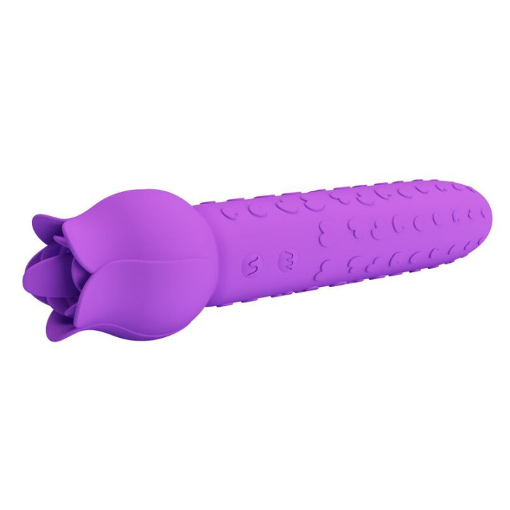 PRETTY LOVE - Vibrador estimulador oral e clitoriano recarregável DANNELL. roxo