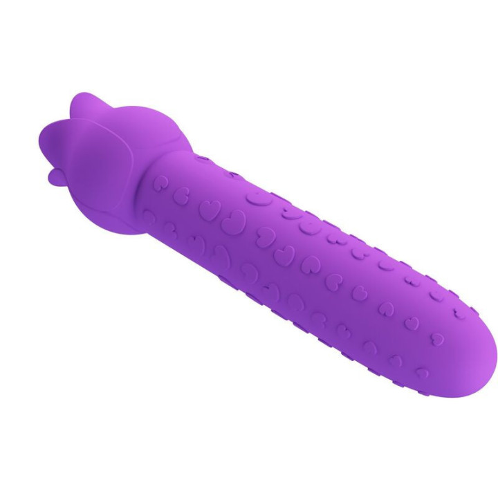 PRETTY LOVE - Vibrador estimulador oral e clitoriano recarregável DANNELL. roxo