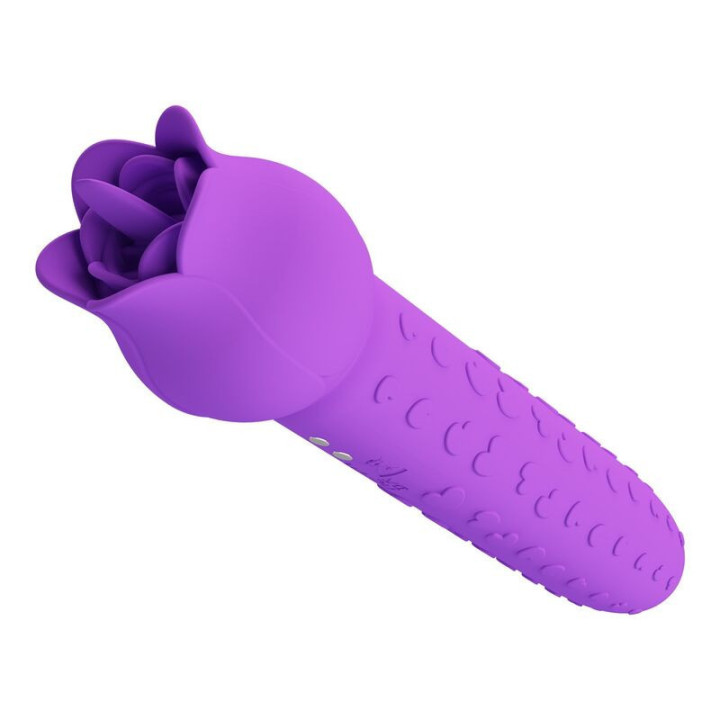 PRETTY LOVE - Vibrador estimulador oral e clitoriano recarregável DANNELL. roxo