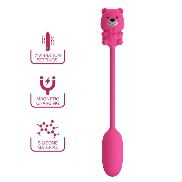 PRETTY LOVE - VIBRADOR BULLET RECARREGÁVEL OLSON COM CONTROLE REMOTO COM FIO ROSA
