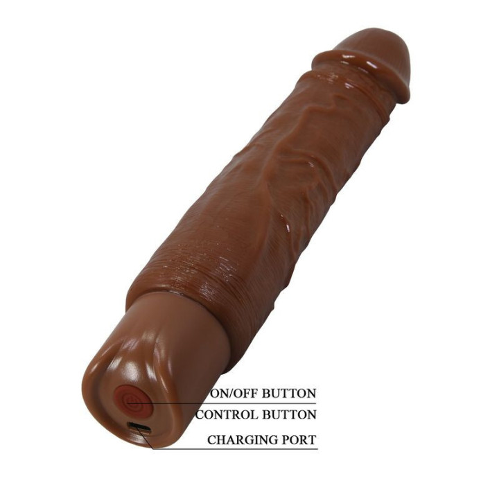 PRETTY LOVE - VIBRADOR REALISTA DUKE 23.5 CM Ø 4.8 CM MARROM
