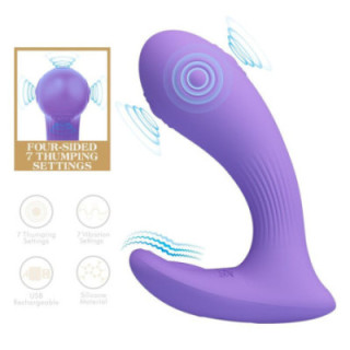 PRETTY LOVE - VIBRADOR DE DUPLA ESTIMULAÇÃO RECARREGÁVEL ANDROMEDA ROXO