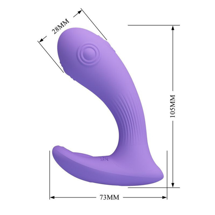 PRETTY LOVE - VIBRADOR DE DUPLA ESTIMULAÇÃO RECARREGÁVEL ANDROMEDA ROXO