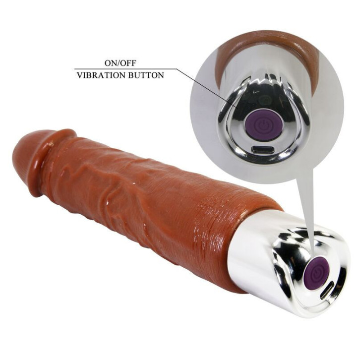PRETTY LOVE - VIBRADOR REALISTA PROFISSIONAL 23.5 CM Ø 4.8 CM MARROM