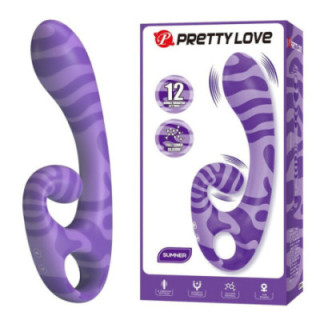 PRETTY LOVE - SUMMER VIBRADOR DE DUAS PONTAS COM ALÇA 19 CM Ø 3.5 CM ROXO