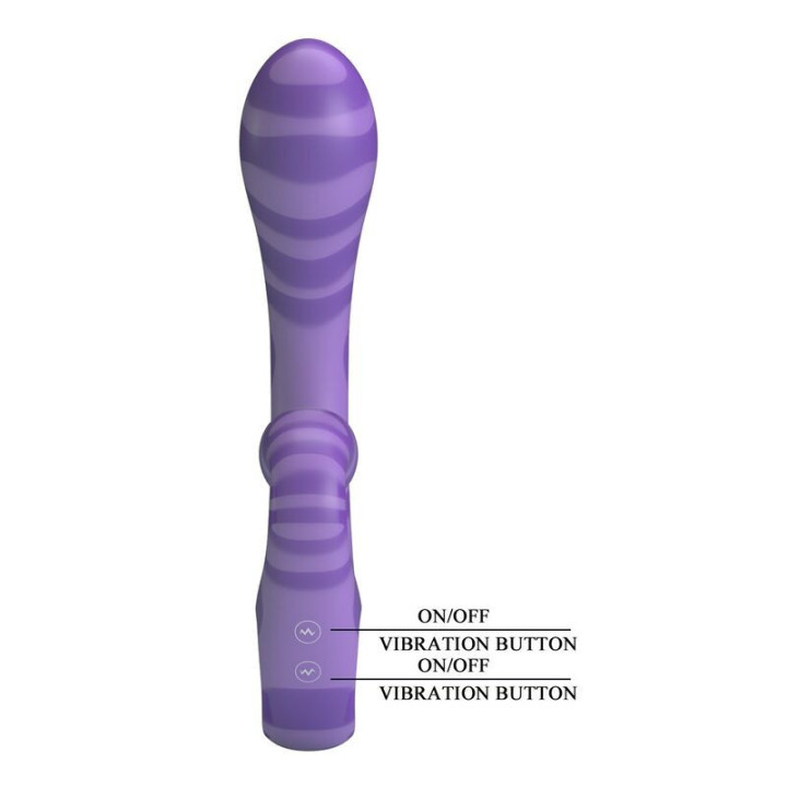 PRETTY LOVE - SUMMER VIBRADOR DE DUAS PONTAS COM ALÇA 19 CM Ø 3.5 CM ROXO